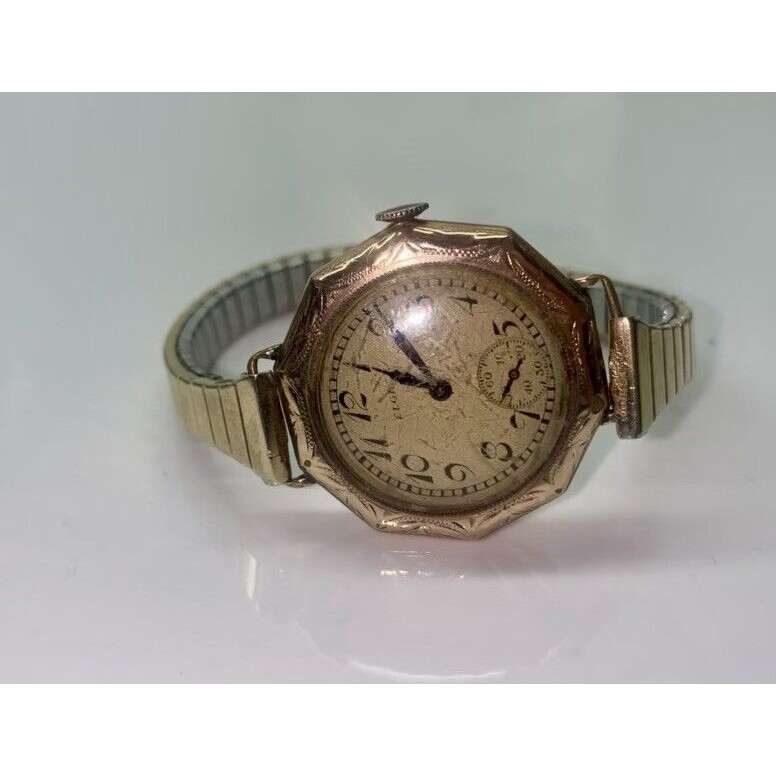 Antique Elgins Womens Watch 10k Gold Filled Top Capped Gold Filled Untested